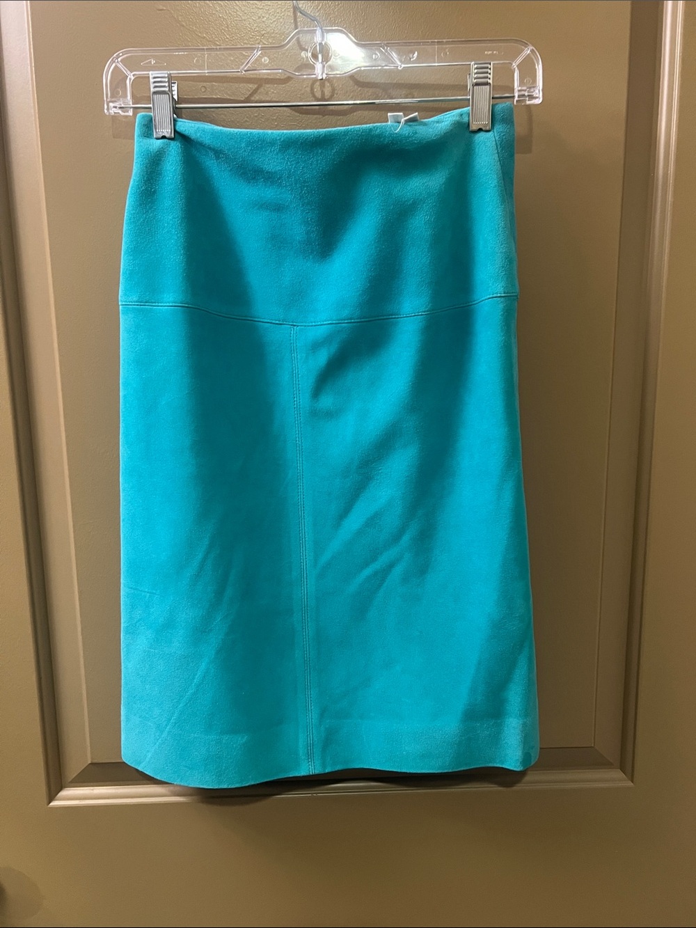 Women's Teal Pencil Skirt - Streamlined High-Rise Style